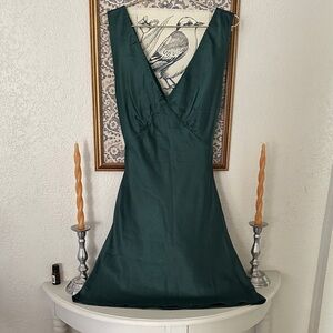 Peppermayo Deep Green Backless Dress